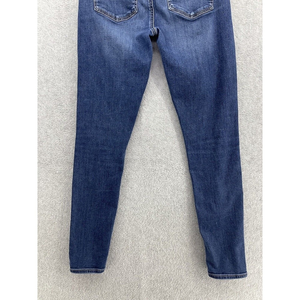 LOFT Ann Taylor Women's Blue Denim Jeans Size 4 Medium Wash Blend Skinny Crop - Picture 6 of 13